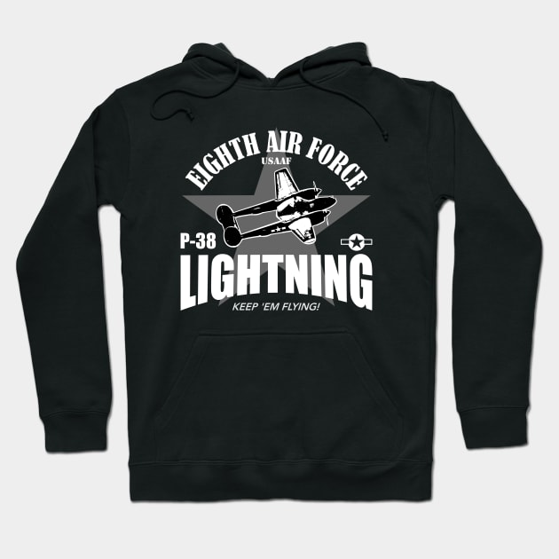 P-38 Lightning USAAF Hoodie by TCP